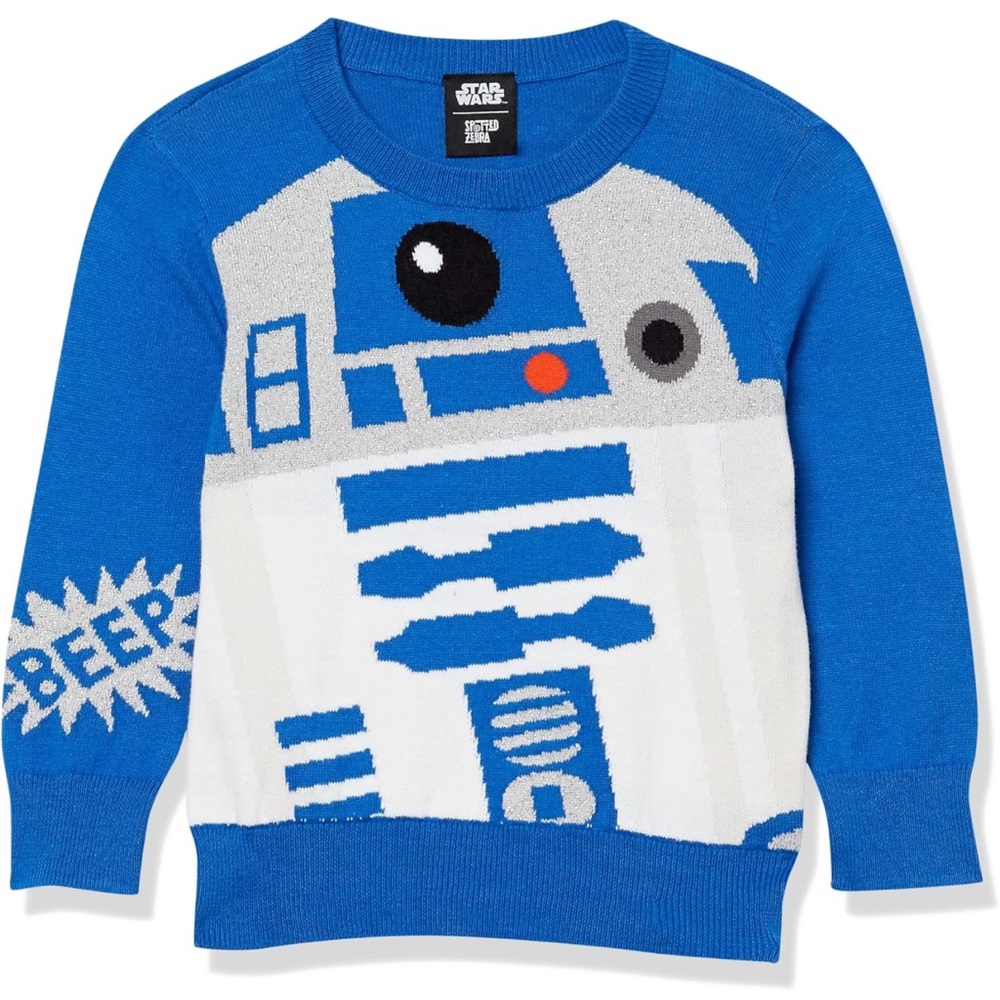 Star Wars R2D2 Pullover Crew Sweater.